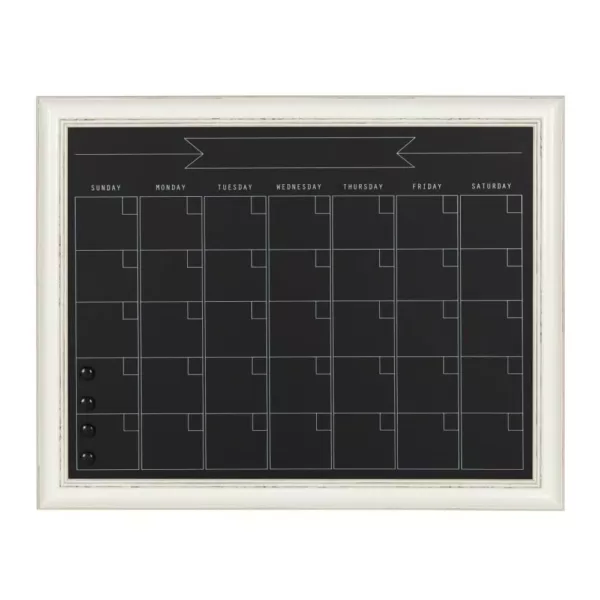 DesignOvation Macon Monthly Chalkboard Calendar Memo Board