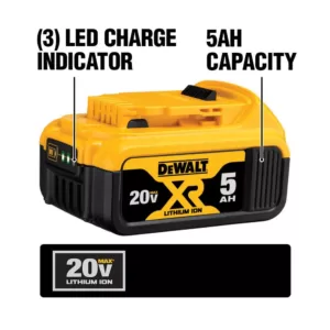 DEWALT 20-Volt MAX XR Cordless Brushless 4-1/2 in. Paddle Switch Small Angle Grinder with (1) 20-Volt 5.0Ah Battery