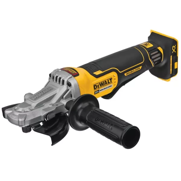 DEWALT 20-Volt MAX XR Cordless Brushless 5 in. Flathead Paddle Switch Small Angle Grinder with Kickback Brake (Tool Only)