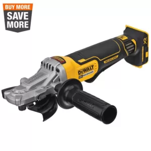 DEWALT 20-Volt MAX XR Cordless Brushless 5 in. Flathead Paddle Switch Small Angle Grinder with Kickback Brake (Tool Only)