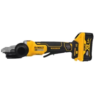 DEWALT 20-Volt MAX XR Cordless Brushless 5 in. Flathead Paddle Switch Small Angle Grinder with (2) 20-Volt 6.0Ah Batteries