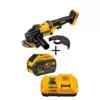 DEWALT FLEXVOLT 60-Volt MAX Cordless Brushless 4-1/2 in. Angle Grinder w/ Kickback Brake, (1) FLEXVOLT 9.0Ah Battery & Charger