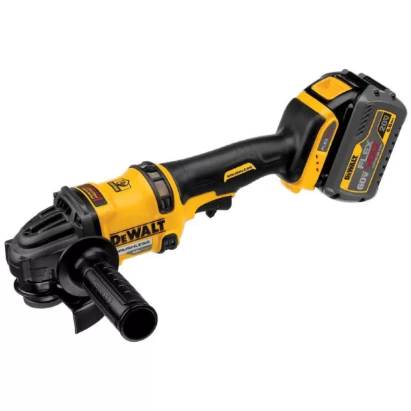 DEWALT FLEXVOLT 60-Volt MAX Cordless Brushless 4-1/2 in. Angle Grinder with Kickback Brake & (1) FLEXVOLT 6.0Ah Battery