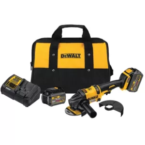 DEWALT FLEXVOLT 60-Volt MAX Cordless Brushless 4-1/2 in. Angle Grinder with Kickback Brake & (2) FLEXVOLT 6.0Ah Batteries