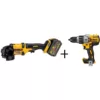 DEWALT FLEXVOLT 60-Volt MAX Cordless Brushless 4-1/2 in. Angle Grinder, (2) FLEXVOLT 6.0Ah Batteries & Hammer Drill/Driver