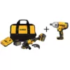 DEWALT FLEXVOLT 60-Volt MAX Cordless Brushless 4-1/2 in. Angle Grinder, (2) FLEXVOLT 6.0Ah Batteries & 1/2 in. Impact Wrench