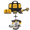 DEWALT FLEXVOLT 60-Volt MAX Brushless 4-1/2 in. - 6 in. Small Angle Grinder, (2) FLEXVOLT 9.0Ah Batteries & 6-1/2 in. Circ Saw