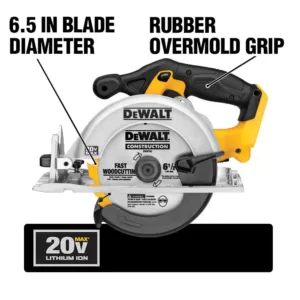 DEWALT FLEXVOLT 60-Volt MAX Brushless 4-1/2 in. - 6 in. Small Angle Grinder, (2) FLEXVOLT 9.0Ah Batteries & 6-1/2 in. Circ Saw