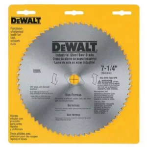 DEWALT 7-1/4 in. 68-Teeth Steel Non-Ferrous Steel Saw Blade