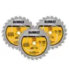 DEWALT FLEXVOLT 7-1/4 in. 24-Teeth Carbide-Tipped Circular Saw Blade (3-Pack)