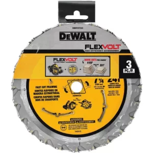 DEWALT FLEXVOLT 7-1/4 in. 24-Teeth Carbide-Tipped Circular Saw Blade (3-Pack)