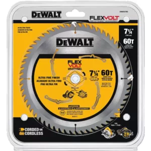 DEWALT FLEXVOLT 7-1/4 in. 60-Teeth Carbide-Tipped Circular Saw Blade