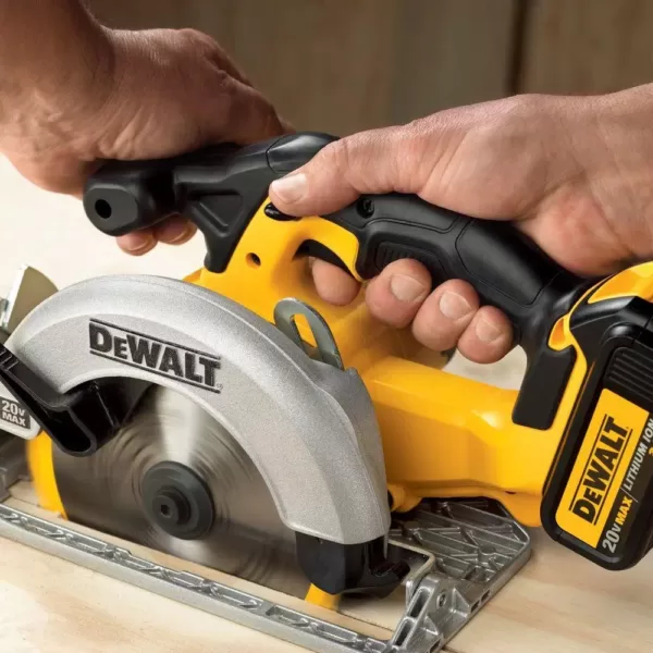 DEWALT 20-Volt MAX Cordless 6-1/2 in. Circular Saw with (2) 20-Volt Batteries 5.0Ah & Charger