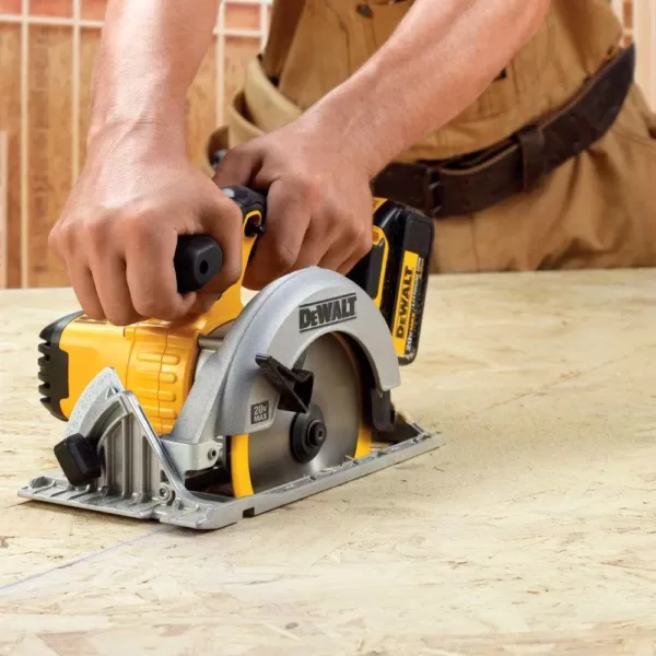 DEWALT 20-Volt MAX Cordless 6-1/2 in. Circular Saw with (2) 20-Volt Batteries 5.0Ah & Charger