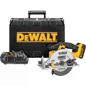 DEWALT 20-Volt MAX Cordless 6-1/2 in. Circular Saw with (1) 20-Volt Battery 5.0Ah & Charger