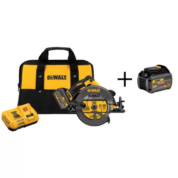 DEWALT FLEXVOLT 60-Volt MAX Cordless Brushless 7-1/4 in. Circular Saw with (1) FLEXVOLT 6.0Ah Battery