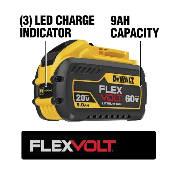 DEWALT FLEXVOLT 60-Volt MAX Cordless Brushless 7-1/4 in. Circular Saw, (1) FLEXVOLT 6.0Ah & (1) FLEXVOLT 9.0Ah Battery