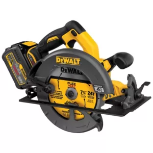 DEWALT FLEXVOLT 60-Volt MAX Cordless Brushless 7-1/4 in. Circular Saw, (1) FLEXVOLT 6.0Ah Battery & Jigsaw