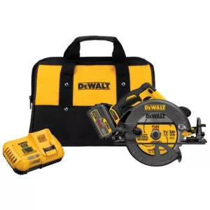 DEWALT FLEXVOLT 60-Volt MAX Cordless Brushless 7-1/4 in. Circular Saw, (1) FLEXVOLT 6.0Ah Battery & Jigsaw