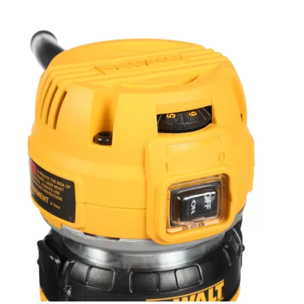 DEWALT 7 Amp Corded 1-1/4 HP Max Torque Variable Speed Compact Router with LEDs