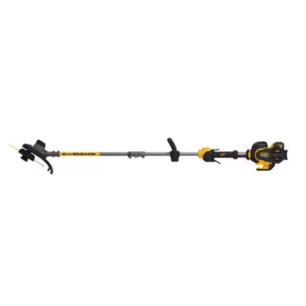 DEWALT 15 in. 60V MAX Cordless FLEXVOLT Brushless String Grass Trimmer w/(1)3.0Ah Battery & Charger w/Bonus Chainsaw(Tool Only)