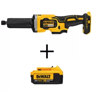 DEWALT 20-Volt MAX Cordless Brushless 1-1/2 in. Variable Speed Die Grinder with (1) 20-Volt 4.0Ah Battery