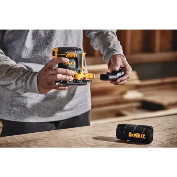 DEWALT 20-Volt MAX XR Cordless Brushless 1/4 Sheet Sander with 5 in. Random Orbital Sander, (1) 20-Volt Battery 3.0Ah & Charger