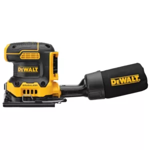 DEWALT 20-Volt MAX XR Cordless Brushless 1/4 Sheet Sander with 5 in. Random Orbital Sander, (1) 20-Volt Battery 3.0Ah & Charger