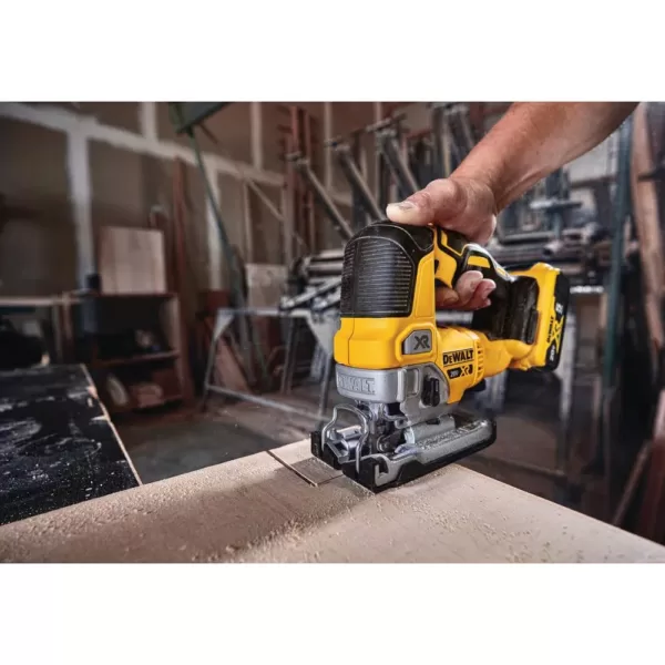 DEWALT 20-Volt MAX XR Cordless Brushless 5 in. Random Orbital Sander with Jigsaw & (1) 20-Volt Battery 5.0Ah