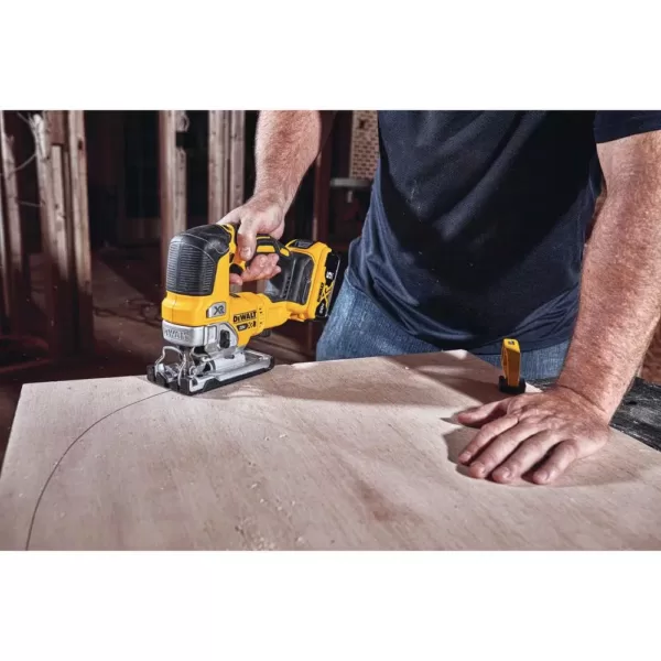 DEWALT 20-Volt MAX XR Cordless Brushless 5 in. Random Orbital Sander with Jigsaw & (1) 20-Volt Battery 5.0Ah