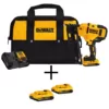 DEWALT Cordless 20-Volt Max 16-Gauge Angled Finish Nailer Kit with Bonus 20-Volt MAX XR Lithium-Ion 2.0Ah Battery 2-Pack