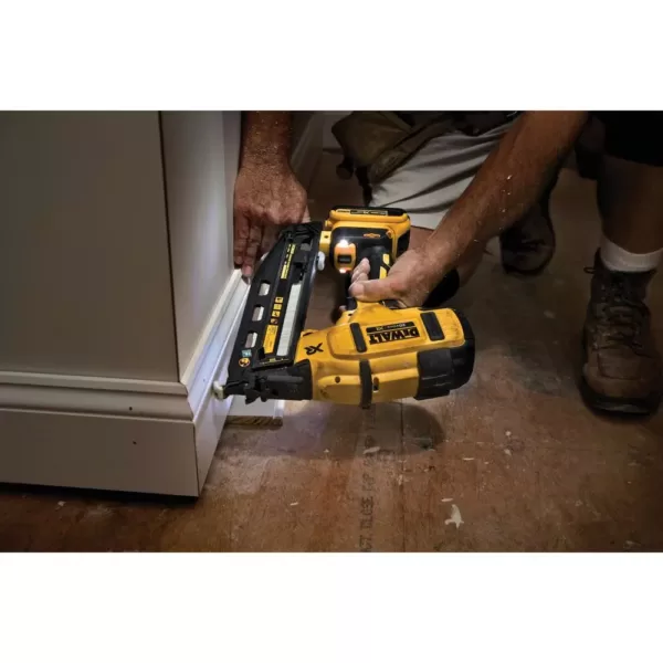 DEWALT 20-Volt MAX 16-Gauge Cordless Angled Nailer Kit with Bonus Bare 20-Volt MAX 1/4 in. Cordless Impact Driver