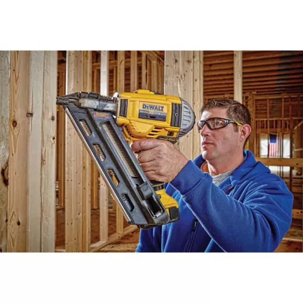 DEWALT 20-Volt MAX XR Lithium-Ion Cordless Brushless 2-Speed 30 Degree Framing Nailer Kit w/ Battery 4Ah and Bonus 5Ah Battery