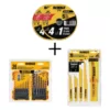 DEWALT 4-1/2 in. x .045 in. x 7/8 in. Metal & Stainless Cutting Wheel (10-Pack) with Black & Gold Drill Bit Set (14-Piece)