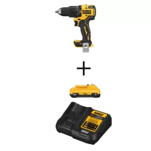 DEWALT ATOMIC 20-Volt MAX Cordless Brushless Compact 1/2 in. Hammer Drill, (1) 20-Volt 4.0Ah Battery & Charger