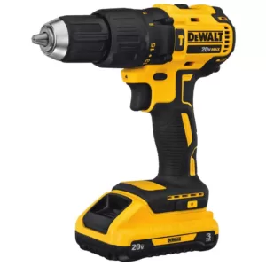 DEWALT 20-Volt MAX Cordless Brushless 1/2 in. Hammer Drill, (1) 20-Volt 3.0Ah Battery, Charger, and 20-Volt Adaptor