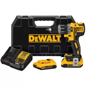 DEWALT 20-Volt MAX XR with Tool Connect Cordless Compact 1/2 in. Hammer Drill with (2) 20-Volt 2.0Ah Batteries & Charger