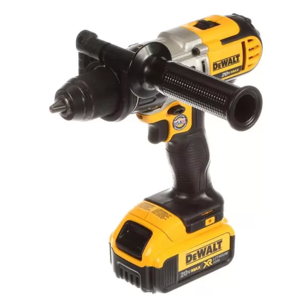 DEWALT 20-Volt MAX Cordless Premium 3-Speed 1/2 in. Hammer Drill with (2) 20-Volt 4.0Ah Batteries, Charger & Case