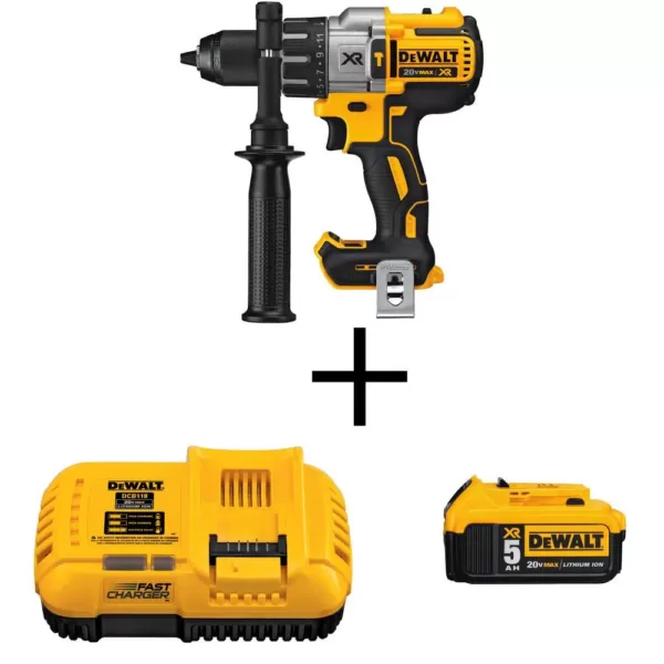 DEWALT 20-Volt MAX XR Cordless Brushless 3-Speed 1/2 in. Hammer Drill with (1) 20-Volt 5.0Ah Battery & Charger