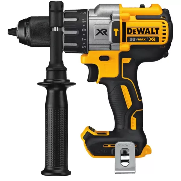 DEWALT 20-Volt MAX XR Cordless Brushless 3-Speed 1/2 in. Hammer Drill, (2) 20-Volt 5.0Ah Batteries & Mech Tool Set (142-Piece)