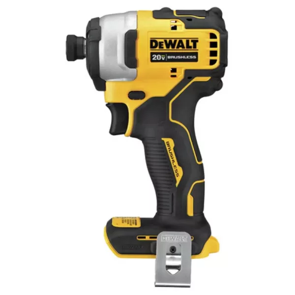 DEWALT ATOMIC 20-Volt MAX Cordless Brushless Compact 1/4 in. Impact Driver, (1) 20-Volt 1.3Ah & (1) 20-Volt 4.0Ah Batteries