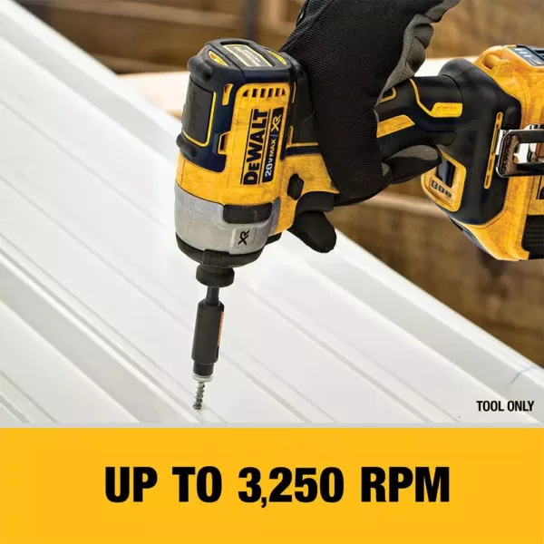 DEWALT 20-Volt MAX XR Cordless Brushless 3-Speed 1/4 in. Impact Driver (Tool-Only)