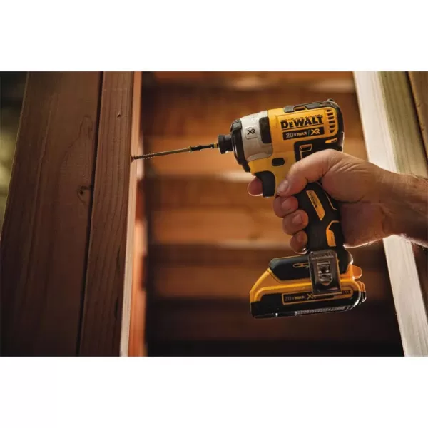 DEWALT 20-Volt MAX XR Cordless Brushless 3-Speed 1/4 in. Impact Driver, (2) 20-Volt 4.0Ah Batteries & (1) 20-Volt 5.0Ah Battery