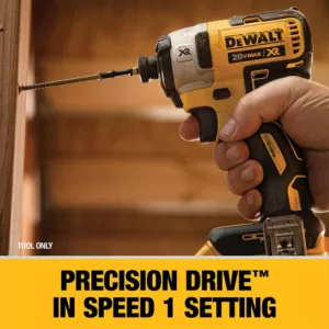 DEWALT 20-Volt MAX XR Lithium-Ion Cordless Brushless 1/4 in. Impact Driver, 2 Batteries 4 Ah, Charger, and Free Impact Driver