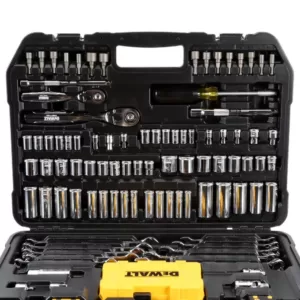 DEWALT 20-Volt MAX XR Lithium-Ion Cordless Brushless 1/4 in. 3-Speed Impact Driver Kit with Bonus 142-Piece Mechanics Tool Set