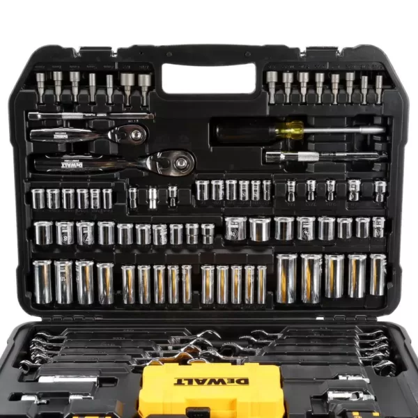 DEWALT 20-Volt MAX XR Lithium-Ion Cordless Brushless 1/4 in. 3-Speed Impact Driver Kit with Bonus 142-Piece Mechanics Tool Set