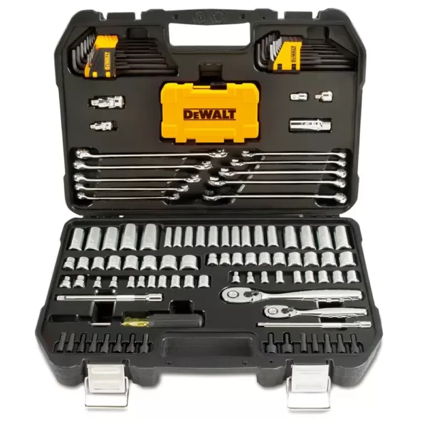 DEWALT 20-Volt MAX XR Lithium-Ion Cordless Brushless 1/4 in. 3-Speed Impact Driver Kit with Bonus 142-Piece Mechanics Tool Set