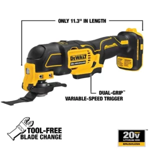 DEWALT 20-Volt MAX XR Cordless Brushless 3-Speed 1/4 in. Impact Driver with (1) 20-Volt 5.0Ah Battery & ATOMIC Oscillating Tool