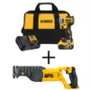 DEWALT 20-Volt MAX XR Cordless Brushless 3-Speed 1/4 in. Impact Driver with (1) 20-Volt 5.0Ah Battery & Reciprocating Saw