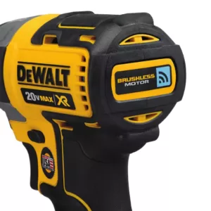 DEWALT 20-Volt MAX XR with Tool Connect Cordless Brushless 1/4 in. Impact Driver with (2) 20-Volt 5.0Ah Batteries & Charger